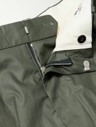 Acne Studios - Pasoro Belted Straight-Leg Cotton-Poplin Trousers - Green