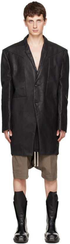 Photo: Rick Owens Black Jumbo Tatlin Leather Jacket