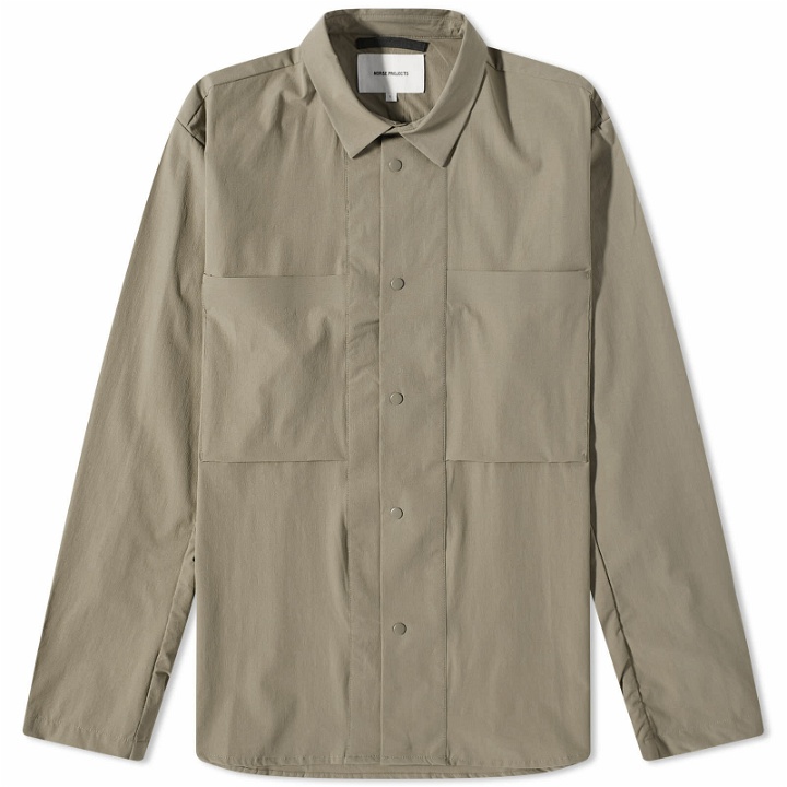 Photo: Norse Projects Men's Jens Travel Light 2.0 Overshirt in Concrete Grey