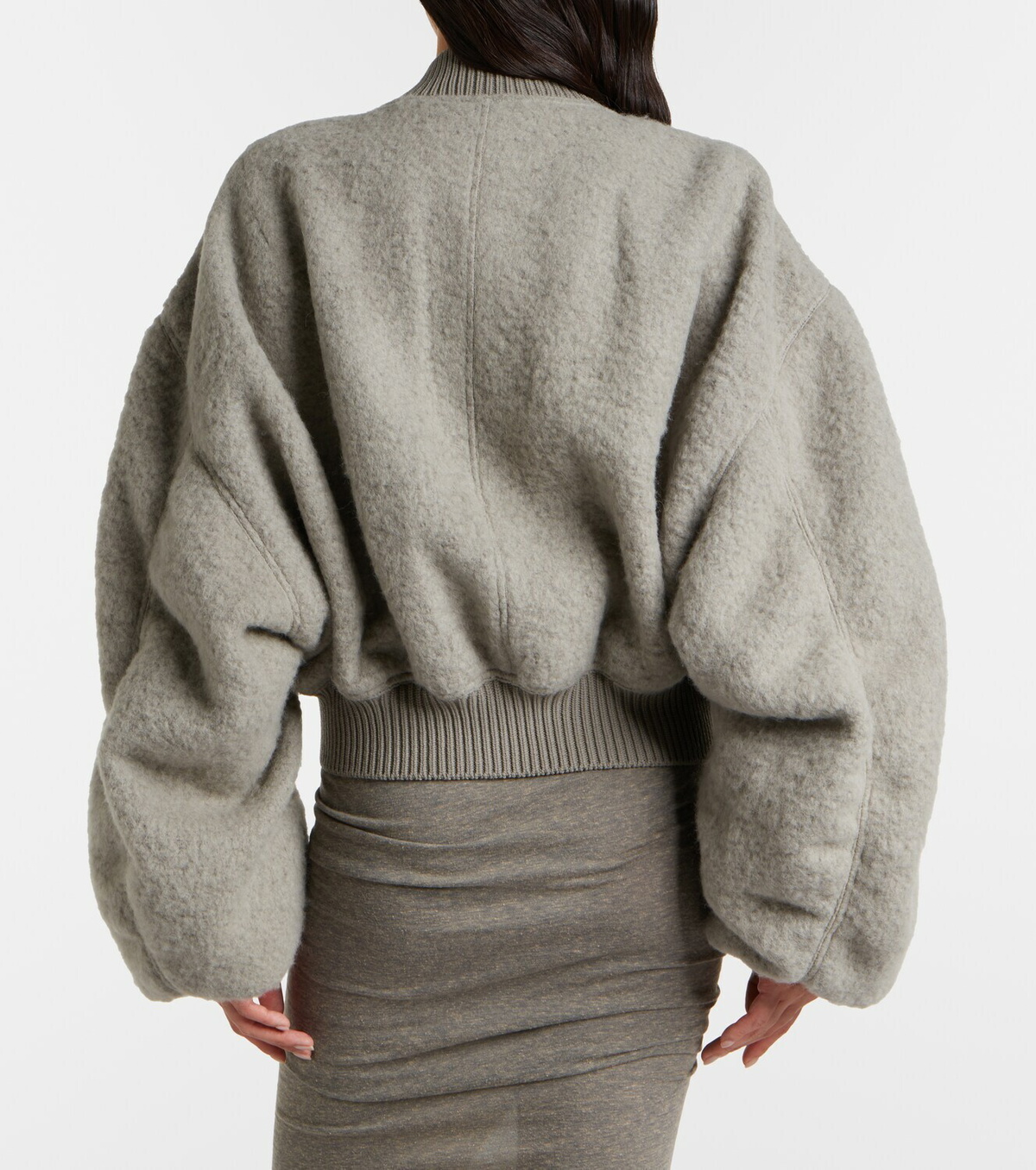 Rick Owens Secchia alpaca and wool-blend bomber jacket