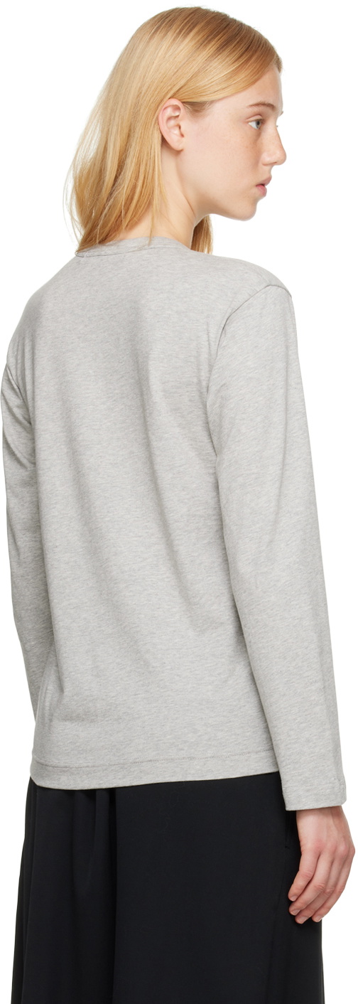Comme des Garçons Shirt Gray 'DEF' Long Sleeve T-Shirt