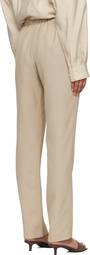 Loulou de Saison Beige Scot Straight Leg Trousers