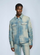 Off-White Diagonal Raw Patch Denim Jacket
