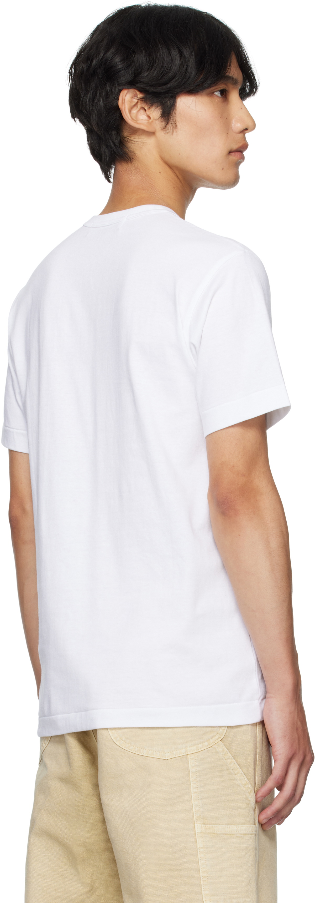 COMME des GARÇONS PLAY White Big Blue Heart T-shirt