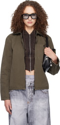 Stone Island Brown 1200014 Organic Panama Cotton Old Effect Jacket