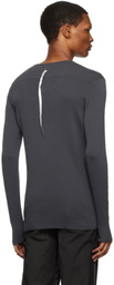 Label Under Construction Gray Ribbed Sweater