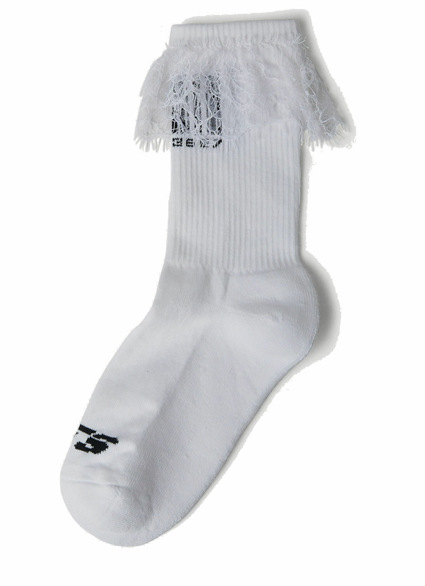 Photo: VTMNTS - Lace Barcode Socks in White
