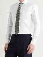 ETRO - Slim-Fit Poplin-Trimmed Cotton Oxford Shirt - White