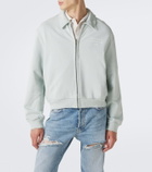 Acne Studios Logo cotton-blend zip-up sweatshirt