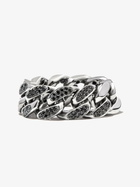 SHAY 18K Black Gold Flat Link Diamond Ring