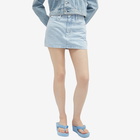 Calvin Klein Women's Micro Mini Skirt in Denim Light