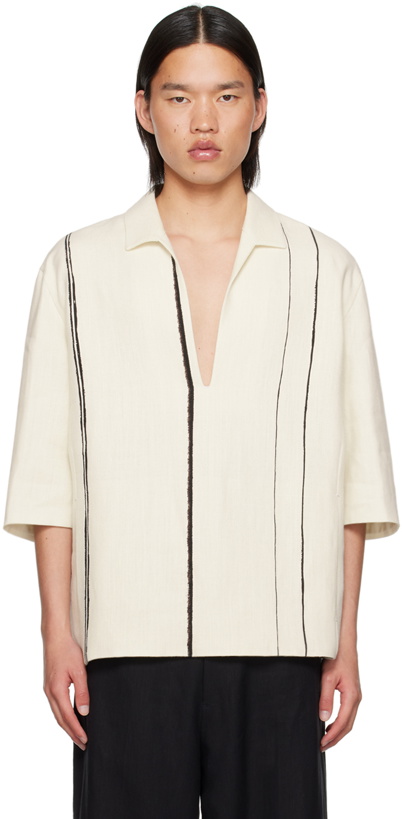 Photo: ZEGNA Off-White Striped Shirt