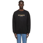 VETEMENTS Black Think Differently Sweatshirt