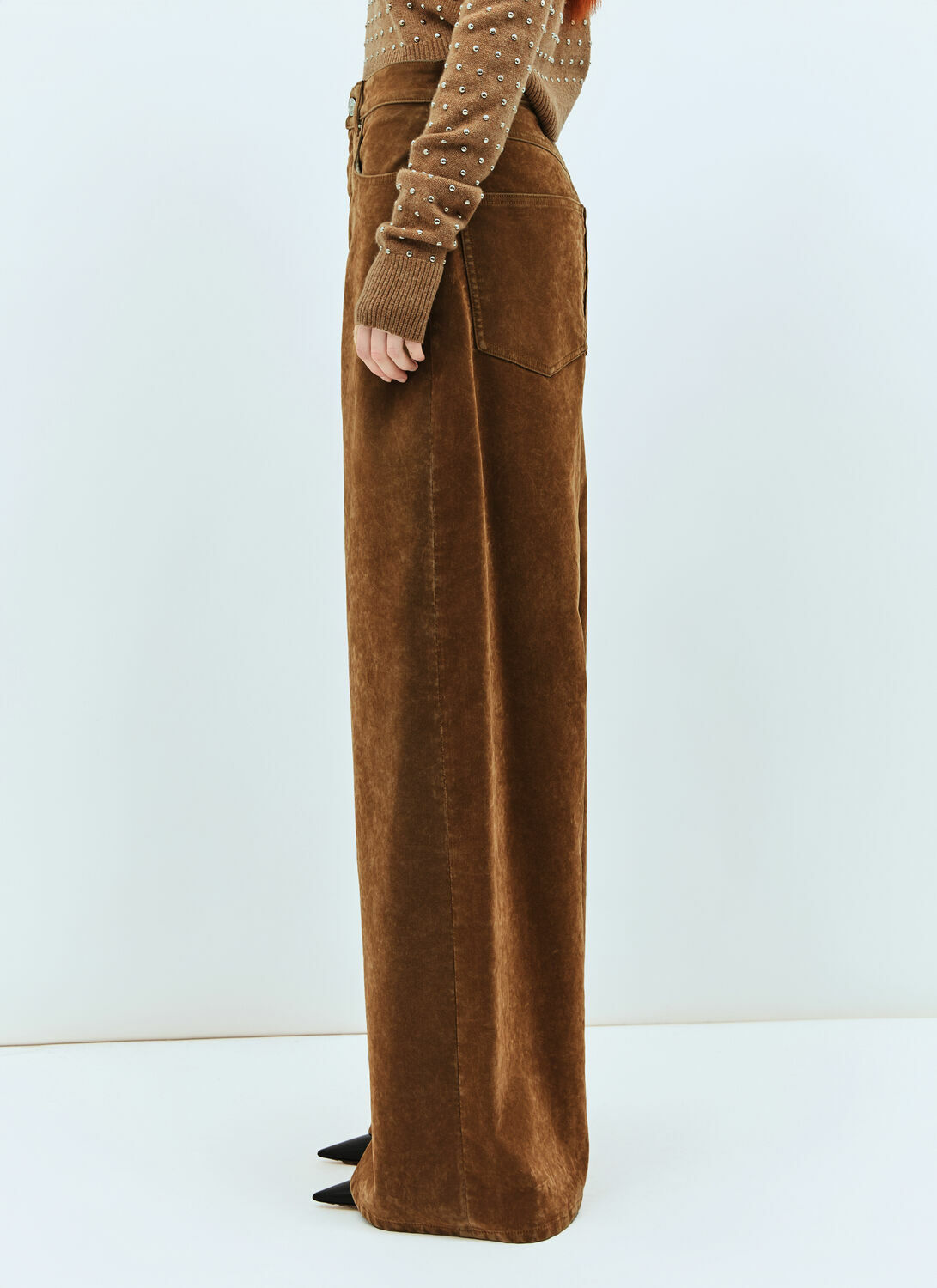 Sportmax Flocked Denim Pants