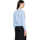 MM6 Maison Margiela Blue Chiffon Overlay Cardigan