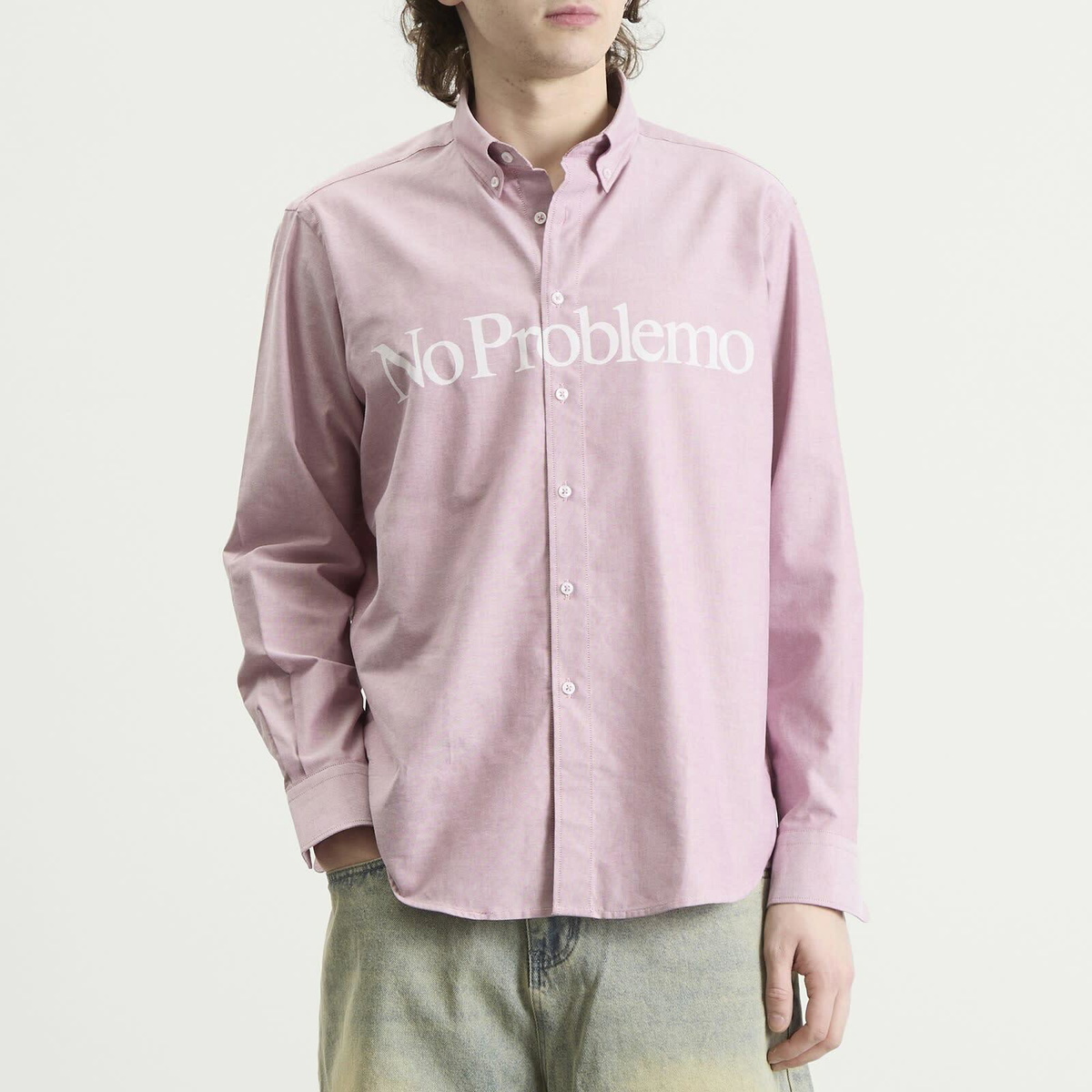 No Problemo Men's Logo Oxford Shirt in Red