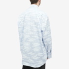 Vetements Men's Stamped Logo Shirt in Baby Blue/White