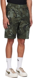 AAPE by A Bathing Ape Khaki Camouflage Cargo Shorts