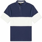 A.P.C. Men's Kenneth Colourblock Polo Shirt in Dark Navy/White