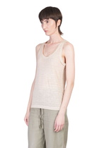 120% Lino Tank Top In Beige Linen