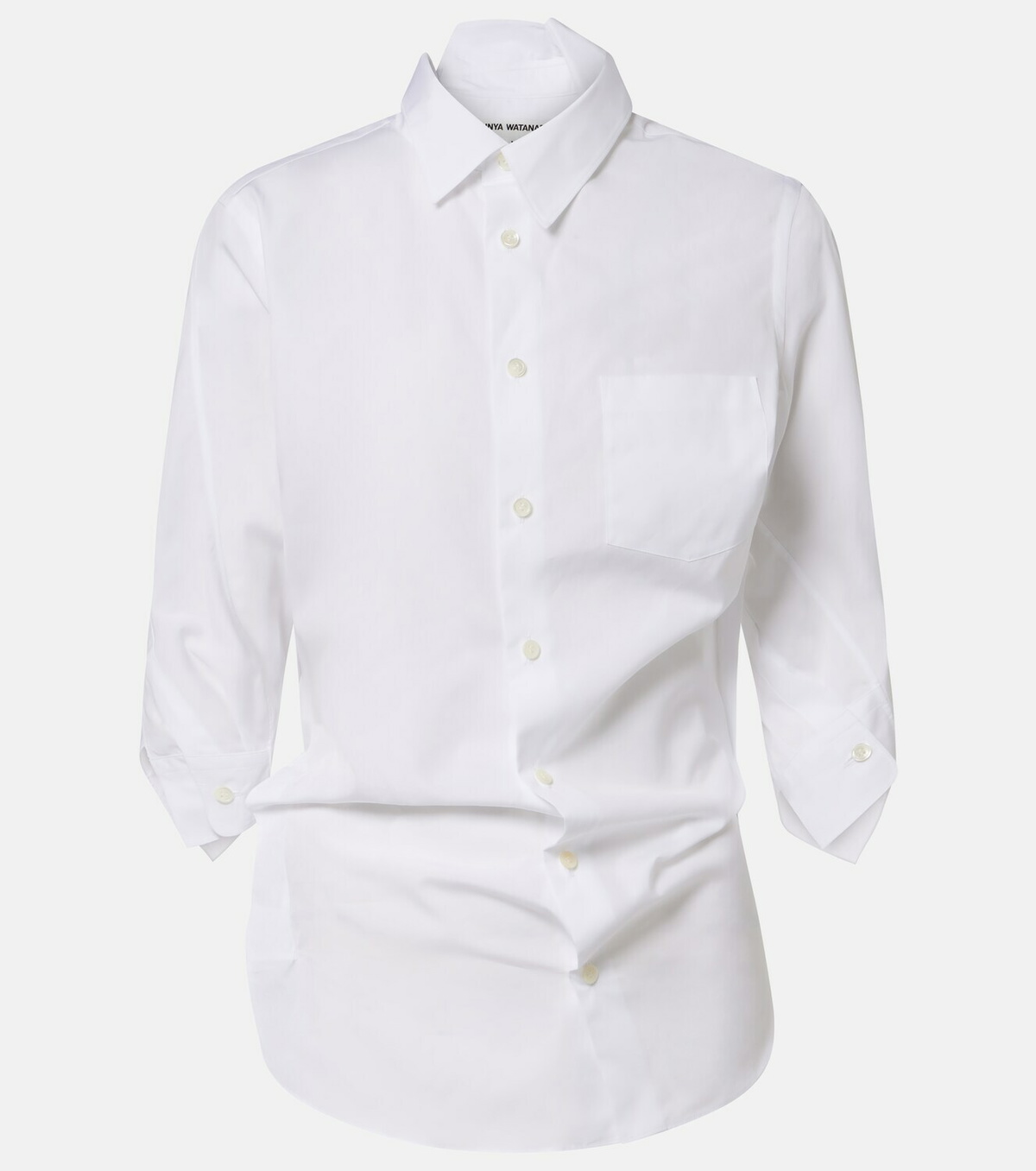 Junya Watanabe Draped cotton poplin shirt