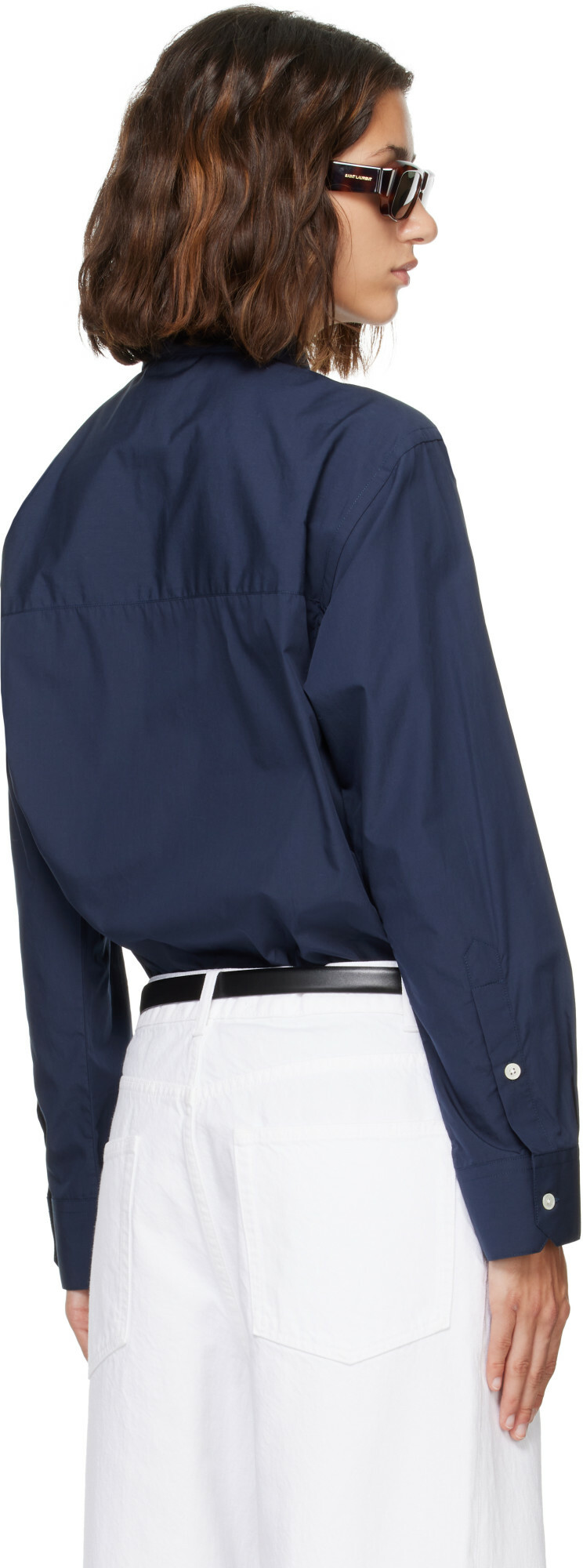 Róhe Navy Classic Fit Shirt