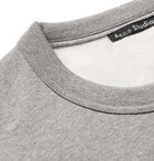 Acne Studios - Fairview Face Mélange Fleece-Back Cotton-Jersey Sweatshirt - Men - Gray