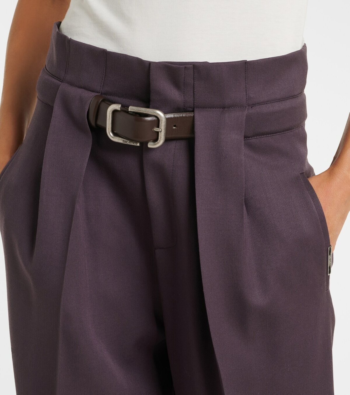 The Attico Pleated virgin wool wide-leg pants