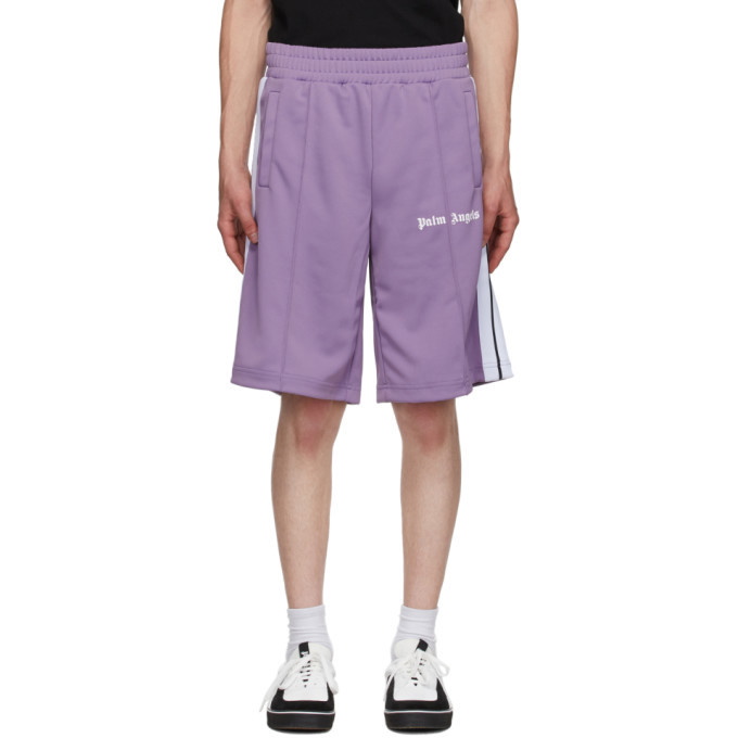 Photo: Palm Angels Purple Classic Track Shorts