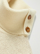 GUCCI - Logo-Intarsia Wool-Blend Rollneck Sweater - Neutrals