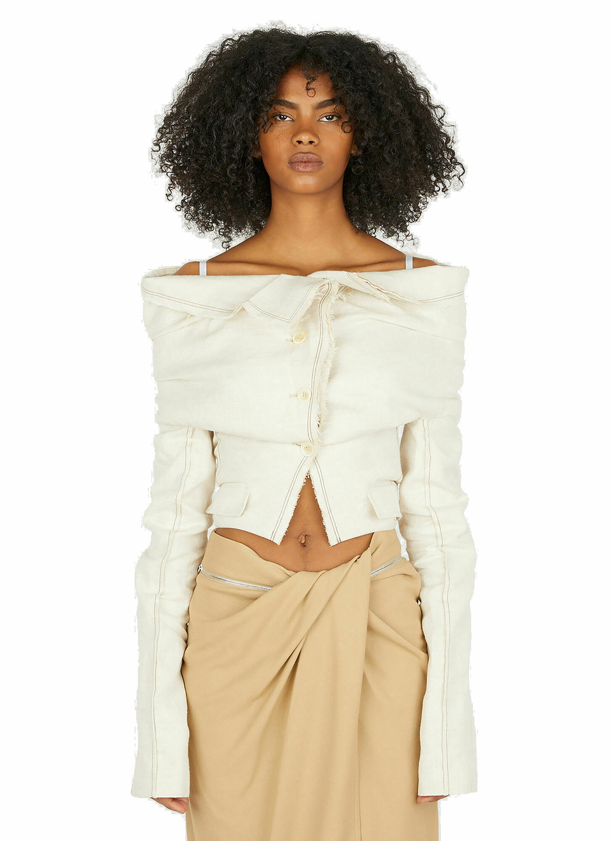 La Veste Camargue Top in Beige Jacquemus