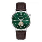 Bulova Automatic Mens Green Open Heart Dial Watch 96A332