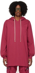 Rick Owens Pink Drawstring Hoodie