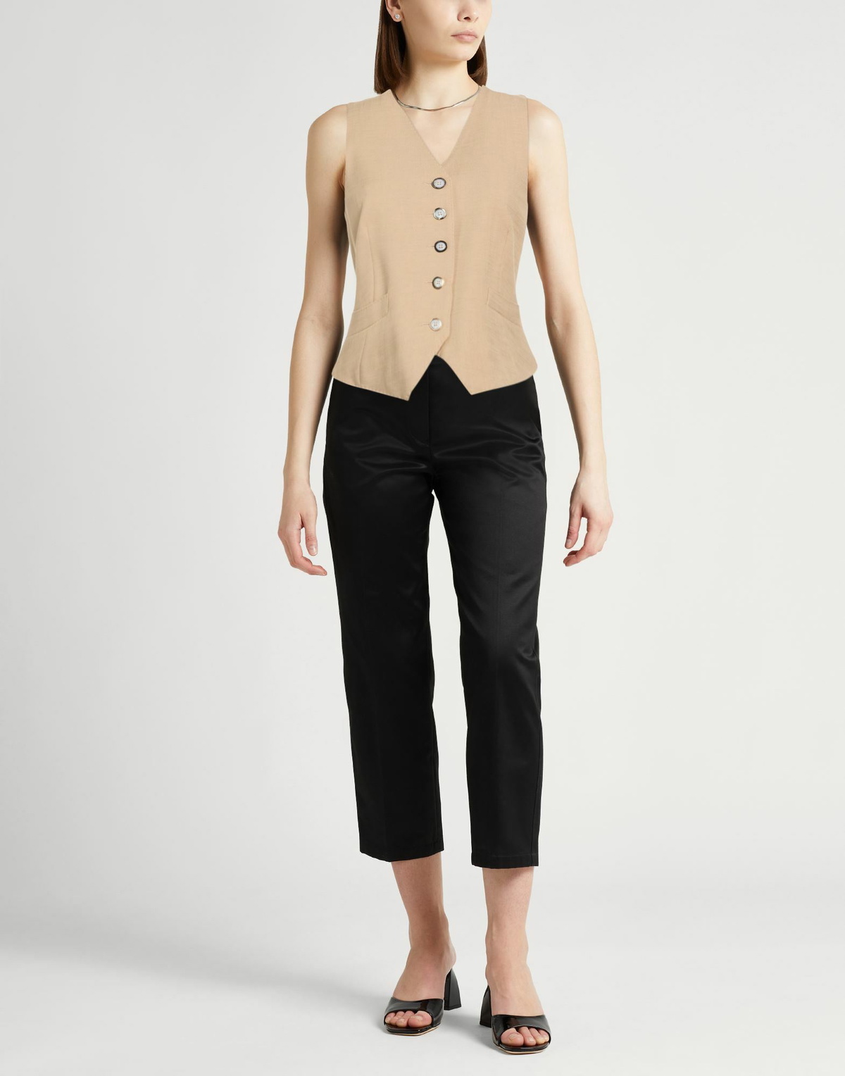 Peserico Womens Tailored Vest Sand