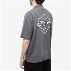 Polar Skate Co. Men's Diamond Face Bowling Shirt in Graphite/White