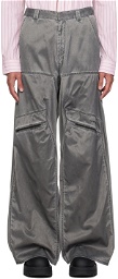 Y/Project Gray Gathered Trousers