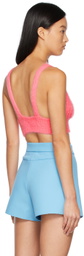 MSGM Pink Cable Knit Bra