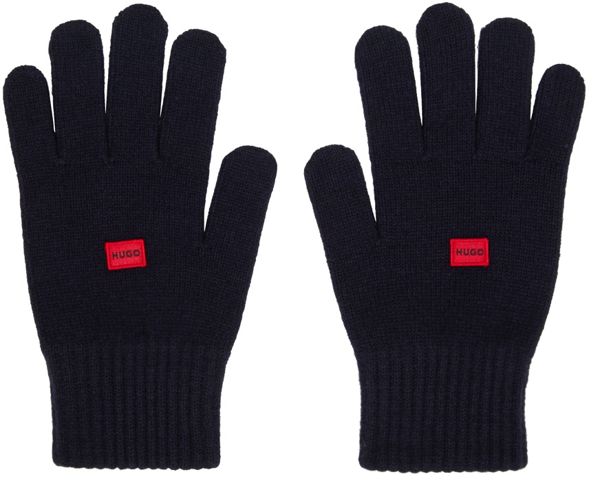 Photo: Hugo Navy Wool Gloves