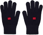 Hugo Navy Wool Gloves