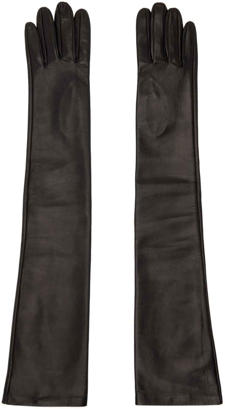 Jil Sander Black Long Gloves