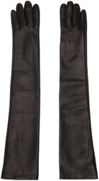 Jil Sander Black Long Gloves