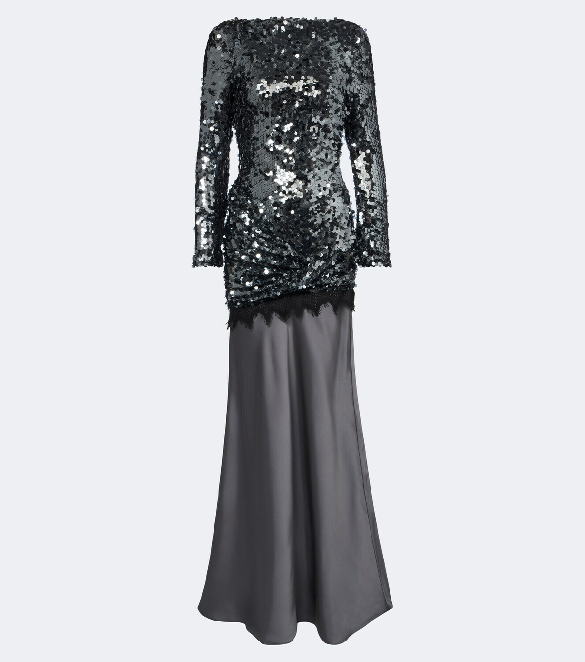 Christopher Esber Lace-trimmed sequined paneled gown