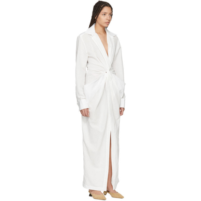 Jacquemus White La Robe Bolso Longue Dress Jacquemus