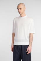 Laneus T-shirt In Beige Wool And Polyester