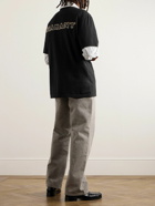 Marant - Hugo Logo-Embroidered Cotton-Jersey T-Shirt - Black