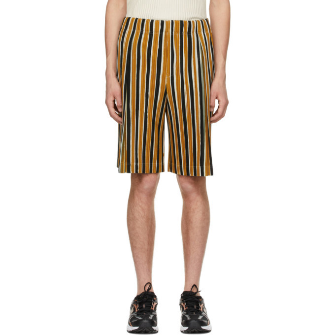 Homme Plisse Issey Miyake Orange Tailored Line Shorts Homme Plisse Issey  Miyake