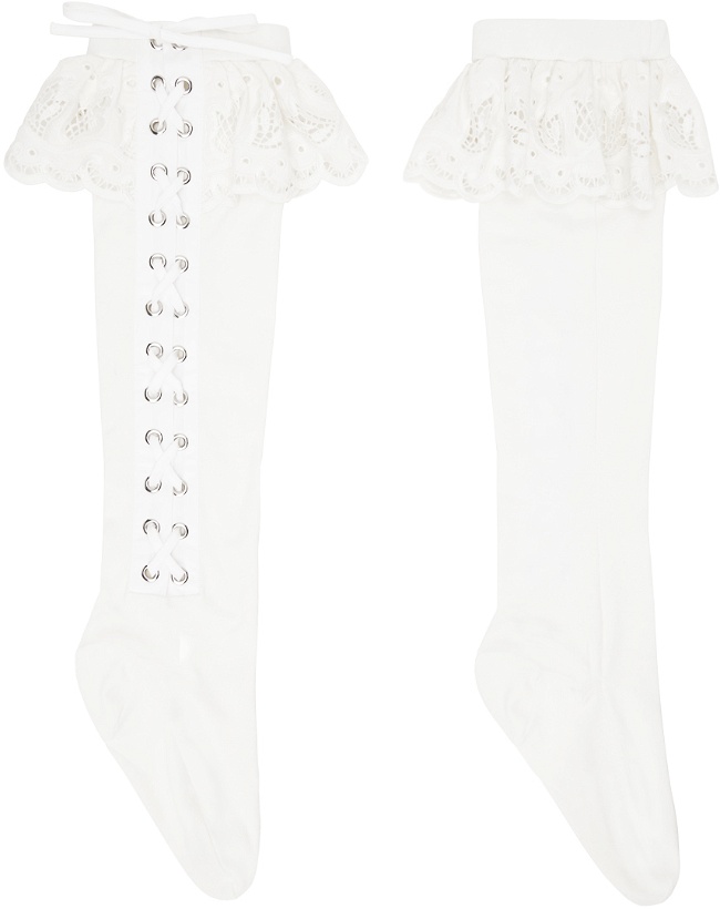 Photo: Chopova Lowena White Lace-Up Socks