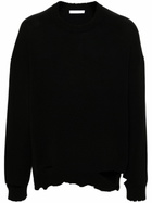 Helmut Lang Distressed Ribbed Sweater