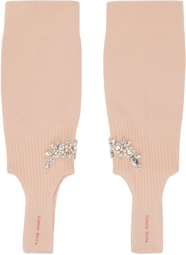 Photo: Simone Rocha Pink Cluster Flower Stirrup Socks