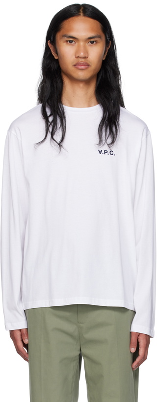 Photo: A.P.C. White Frankie Long Sleeve T-Shirt